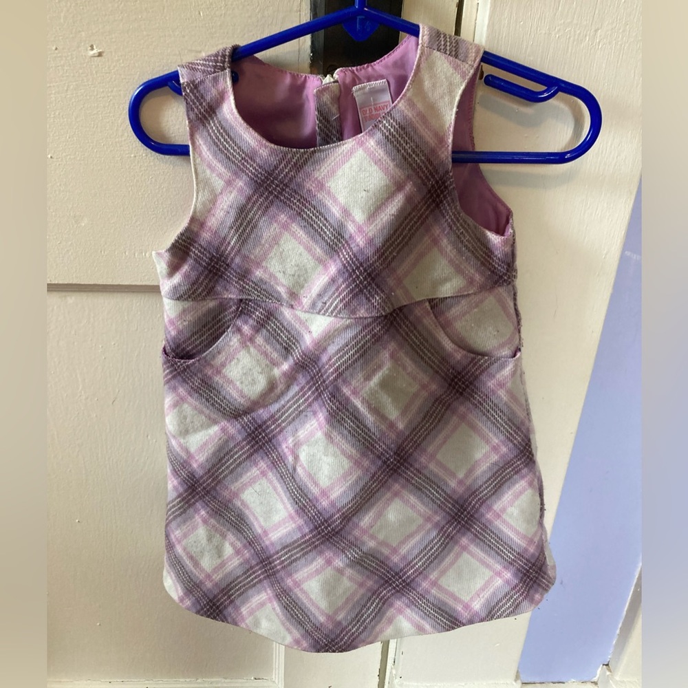 Purple plaid Old Navy jumper dress